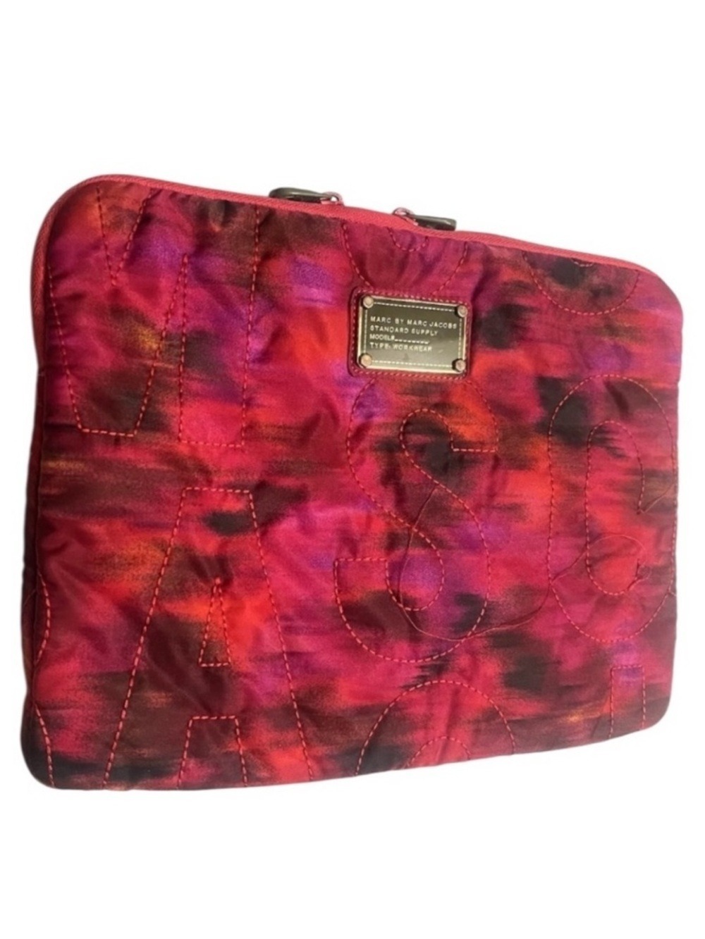 Marc by Marc Jacobs Quilted Fuscia Pink Laptop Case Tablet Sleeve